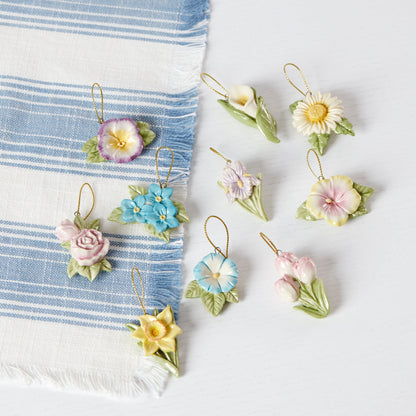 Celebrate Flowers 10-Piece Mini Ornament Set