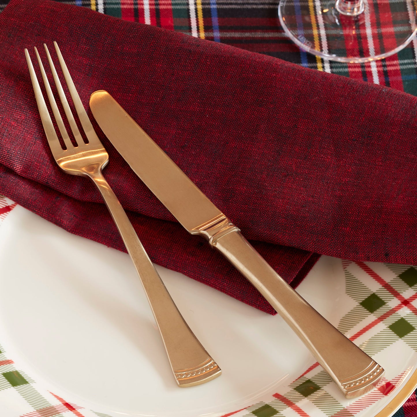Portola Gold Satin 20-Piece Flatware Set