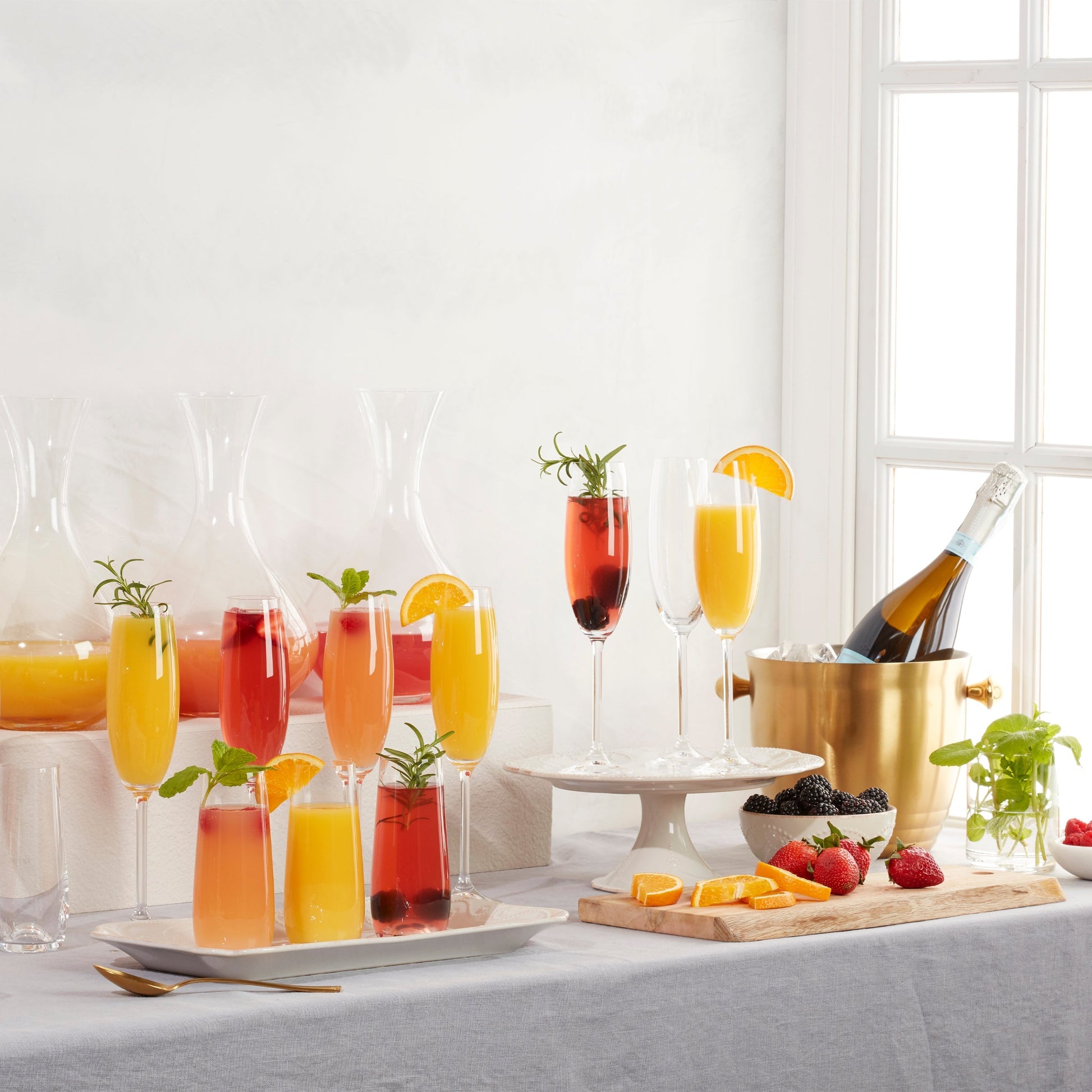 Tuscany Classics Champagne Flute Glasses, Set of 6