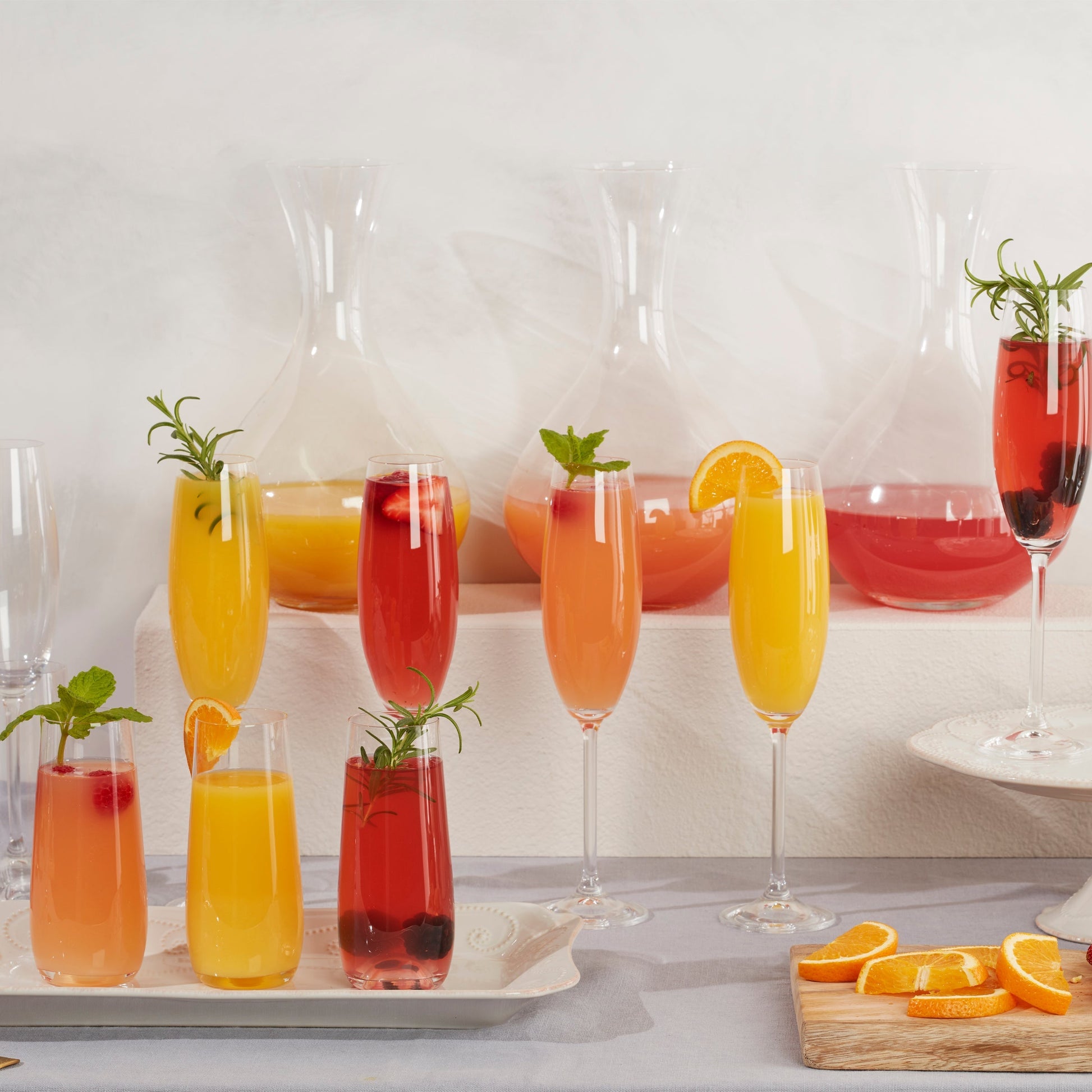 Tuscany Classics Stemless Flute Glasses, Set of 6