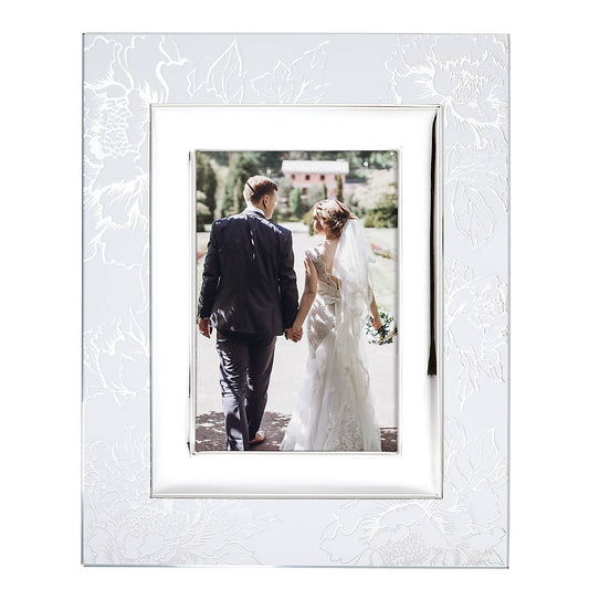Silver Peony 5x7 Photo Frame
