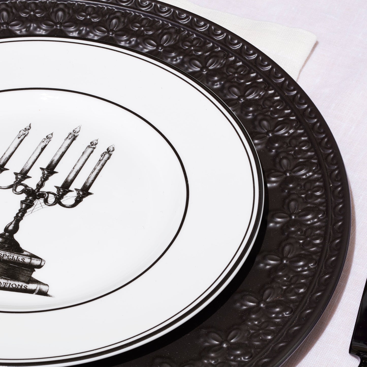Vintage Halloween Dessert Plates, Set of 4