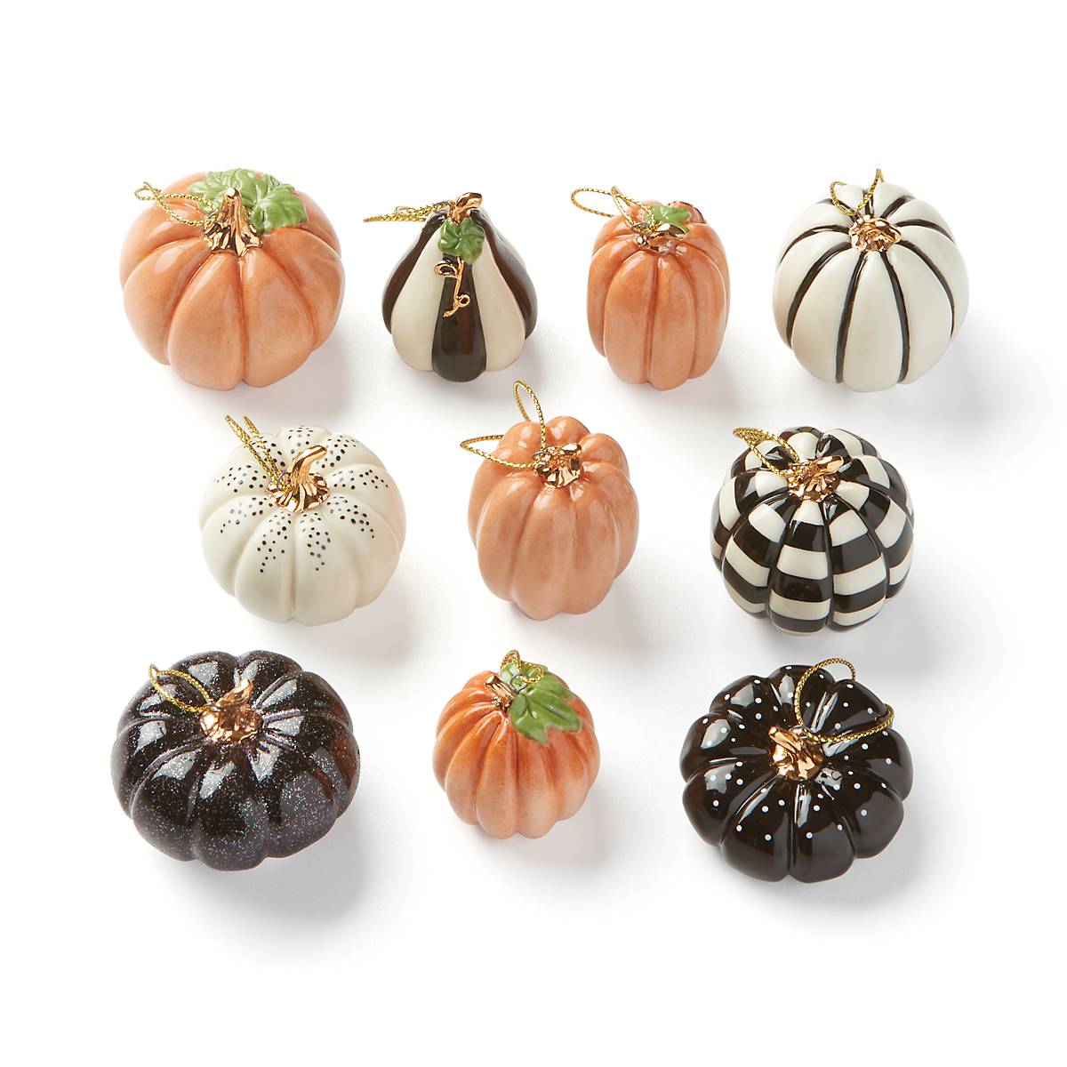 Pumpkin 10-Piece Mini Ornament Set