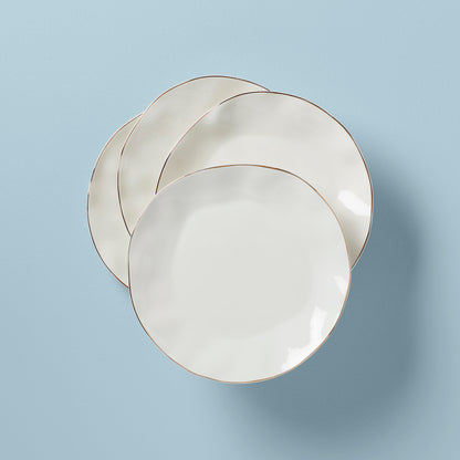 Blue Bay White Dinner Plates, Set of 4