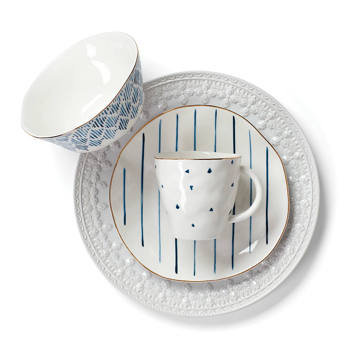 Blue Bay Dessert Mugs, Set of 4