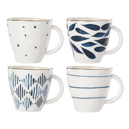 Blue Bay Dessert Mugs, Set of 4