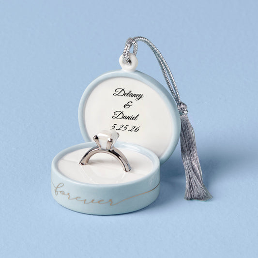 Personalized Together Forever Ring Box Ornament