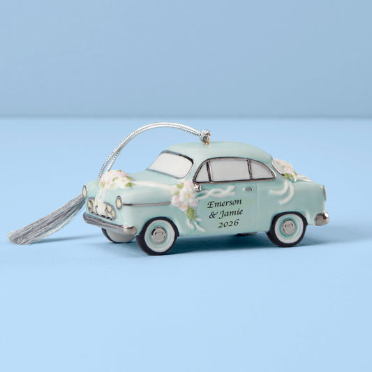 Personalized Just Married Car Ornament