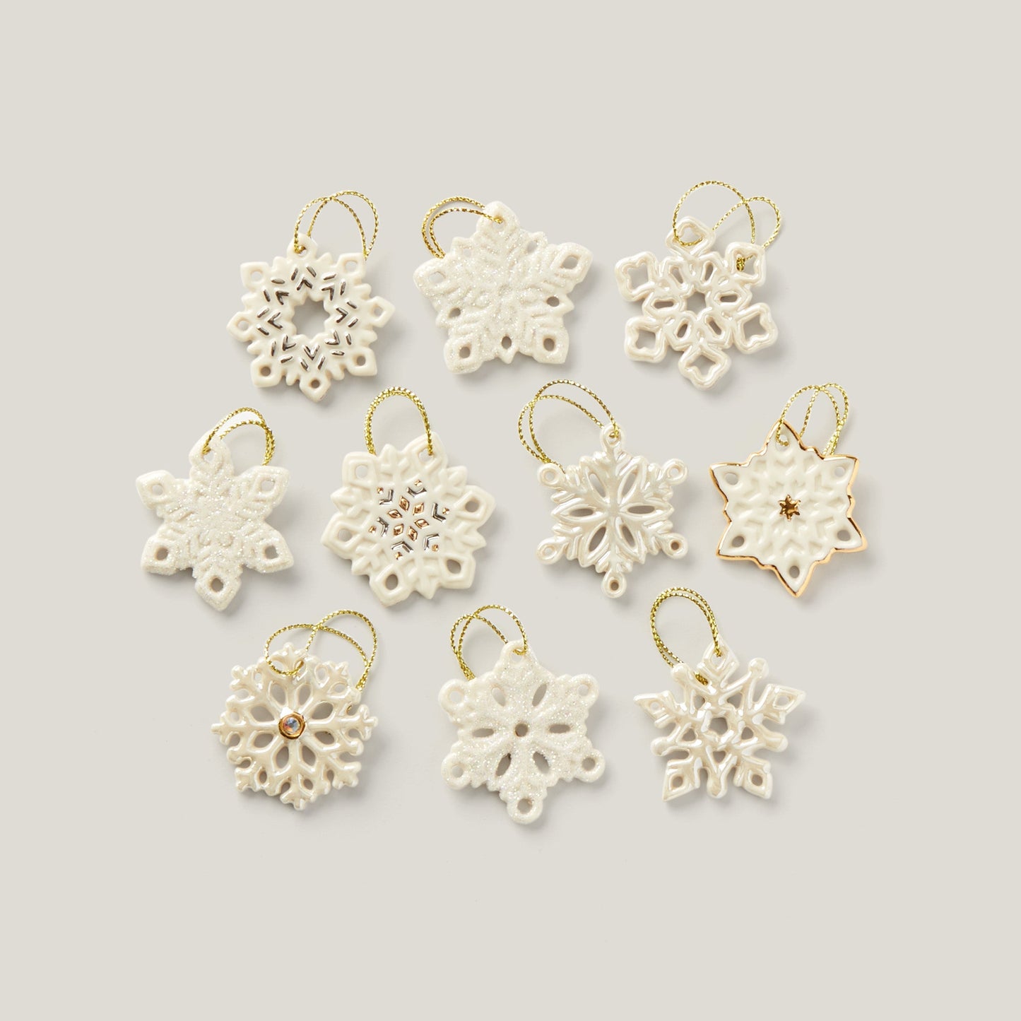Snowflake 10-Piece Mini Ornament Set
