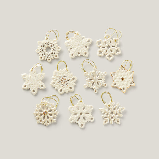 Snowflake 10-Piece Mini Ornament Set