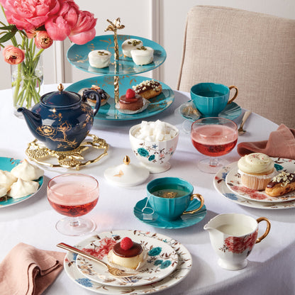 Sprig & Vine White Teacup & Saucer