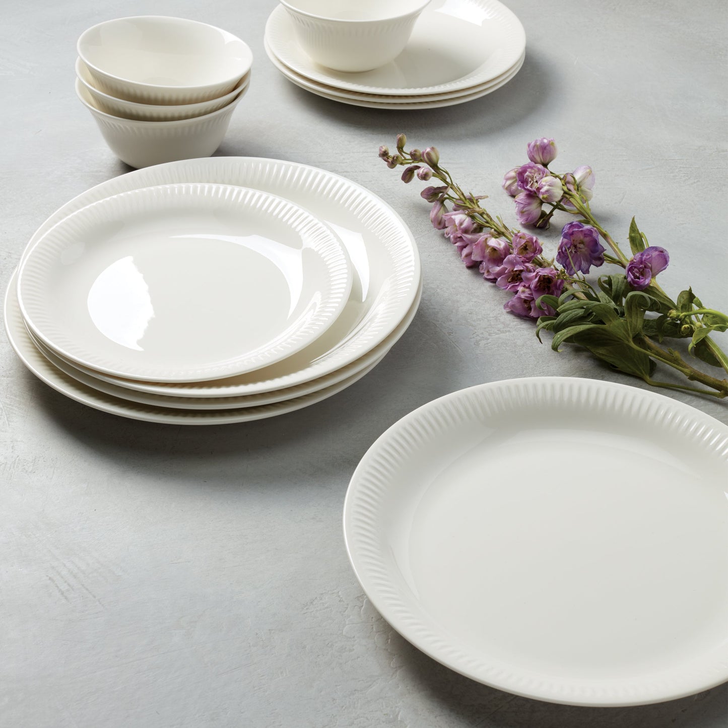 Profile White Dinner Plates, Set of 4