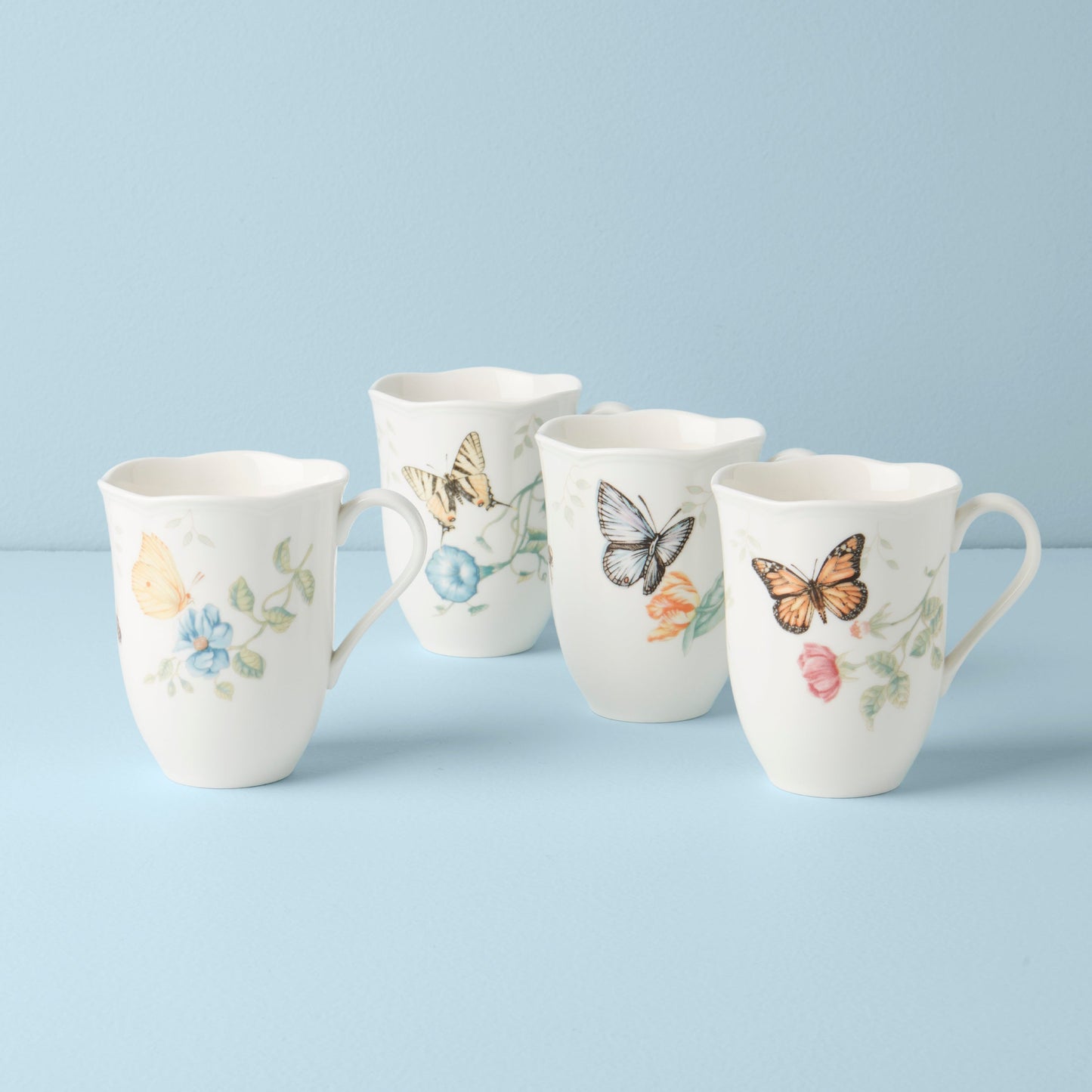 Butterfly Meadow Mugs, Set of 4
