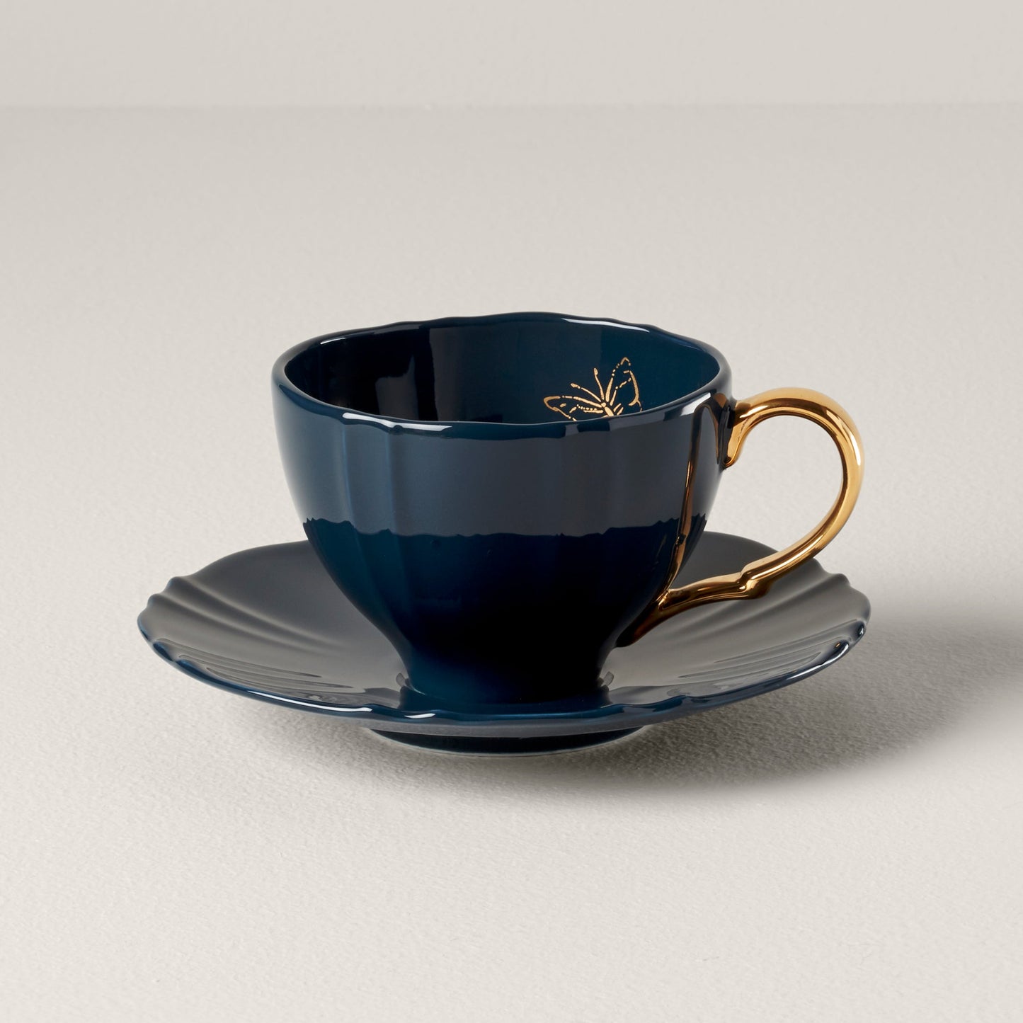 Sprig & Vine Navy Teacup & Saucer