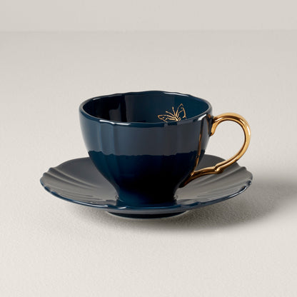 Sprig & Vine Navy Teacup & Saucer