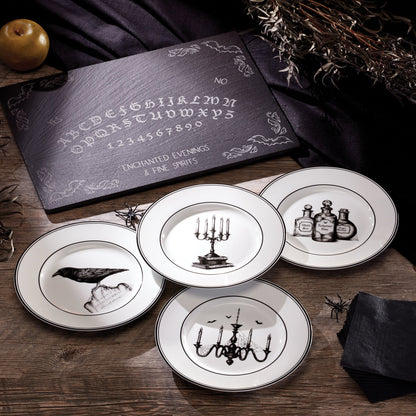 Vintage Halloween Dessert Plates, Set of 4