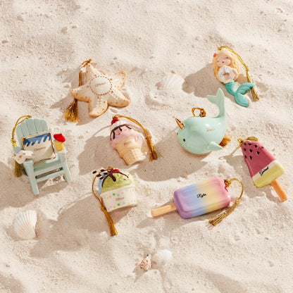 Personalized Ice Cream 2-Piece Ornament Set