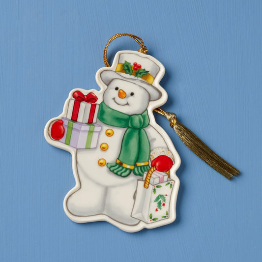 Shopping Snowman Ornament
