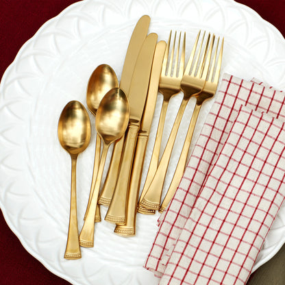 Portola Gold Satin 20-Piece Flatware Set