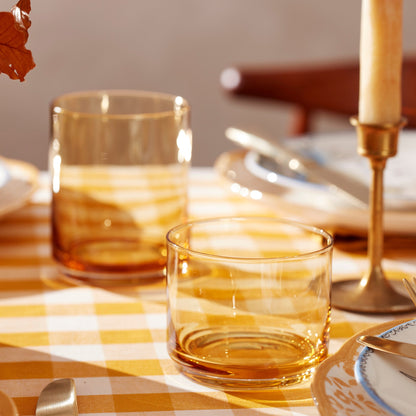 Tuscany Classics Stackable Amber Tall Glasses, Set of 4