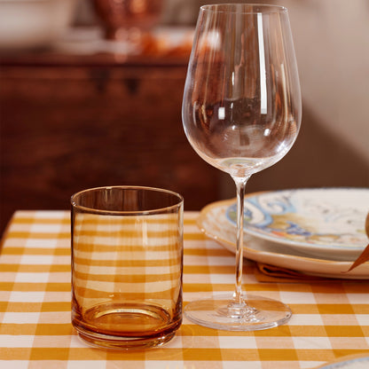 Tuscany Classics Stackable Amber Tall Glasses, Set of 4