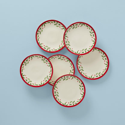 Holiday Accent Plates, Set of 6