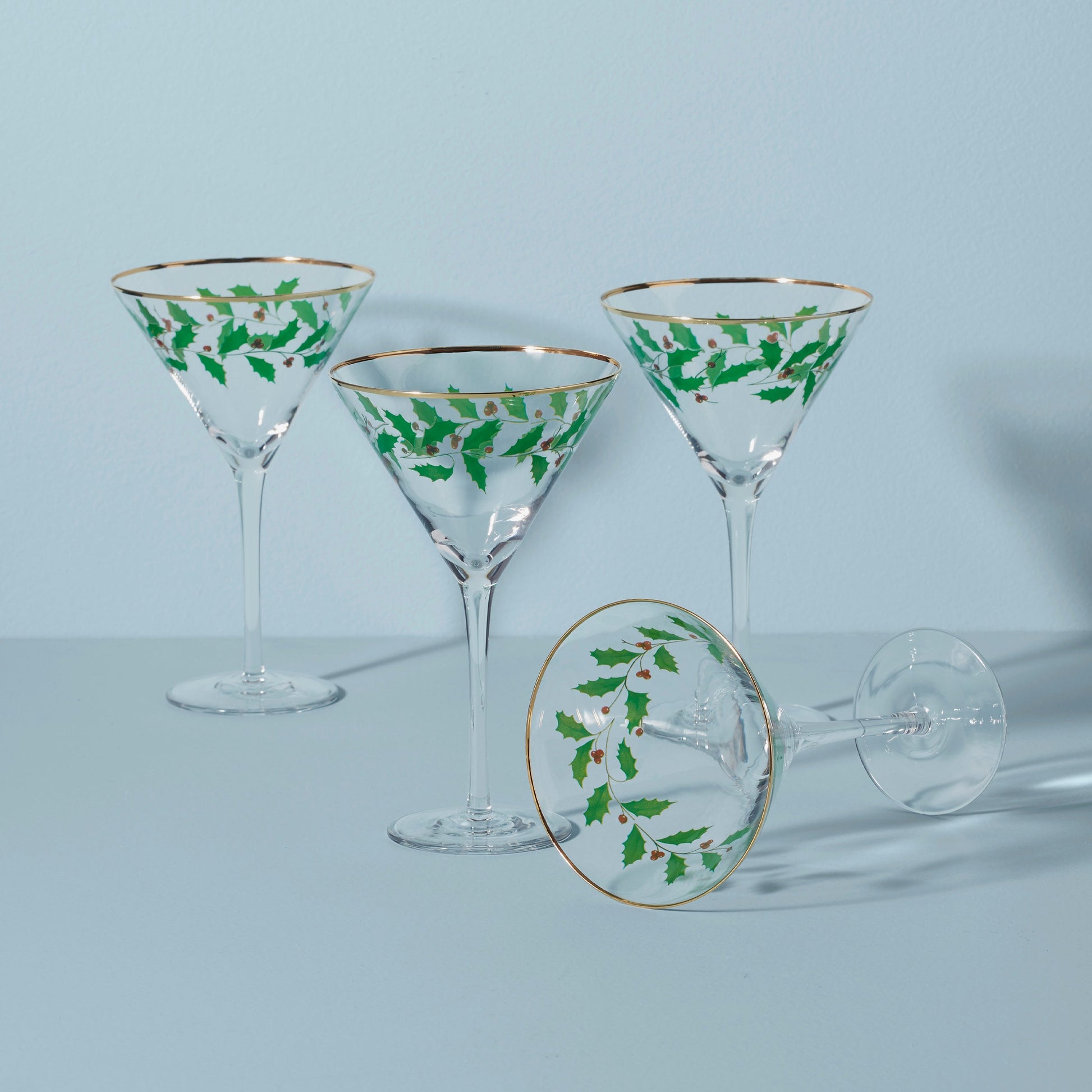 Holiday Martini Glasses, Set of 4