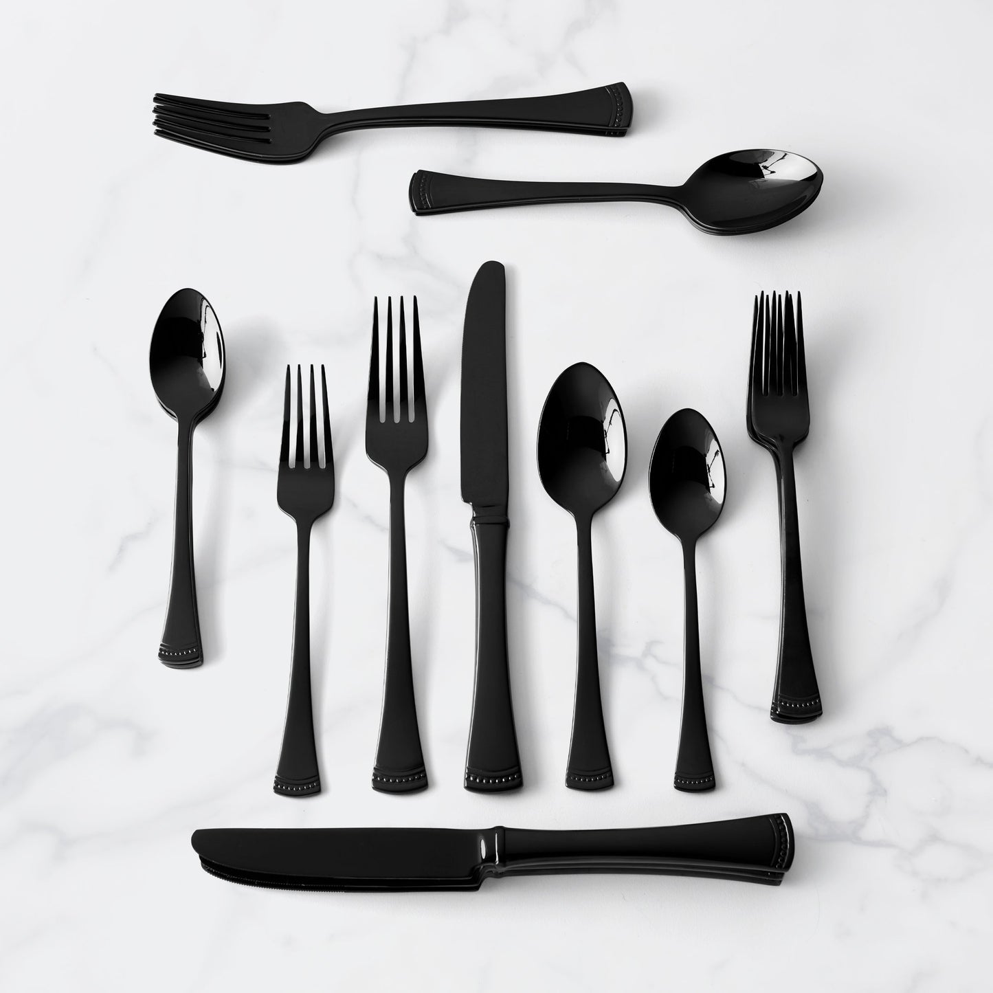 Portola Black Mirror 20-Piece Flatware Set