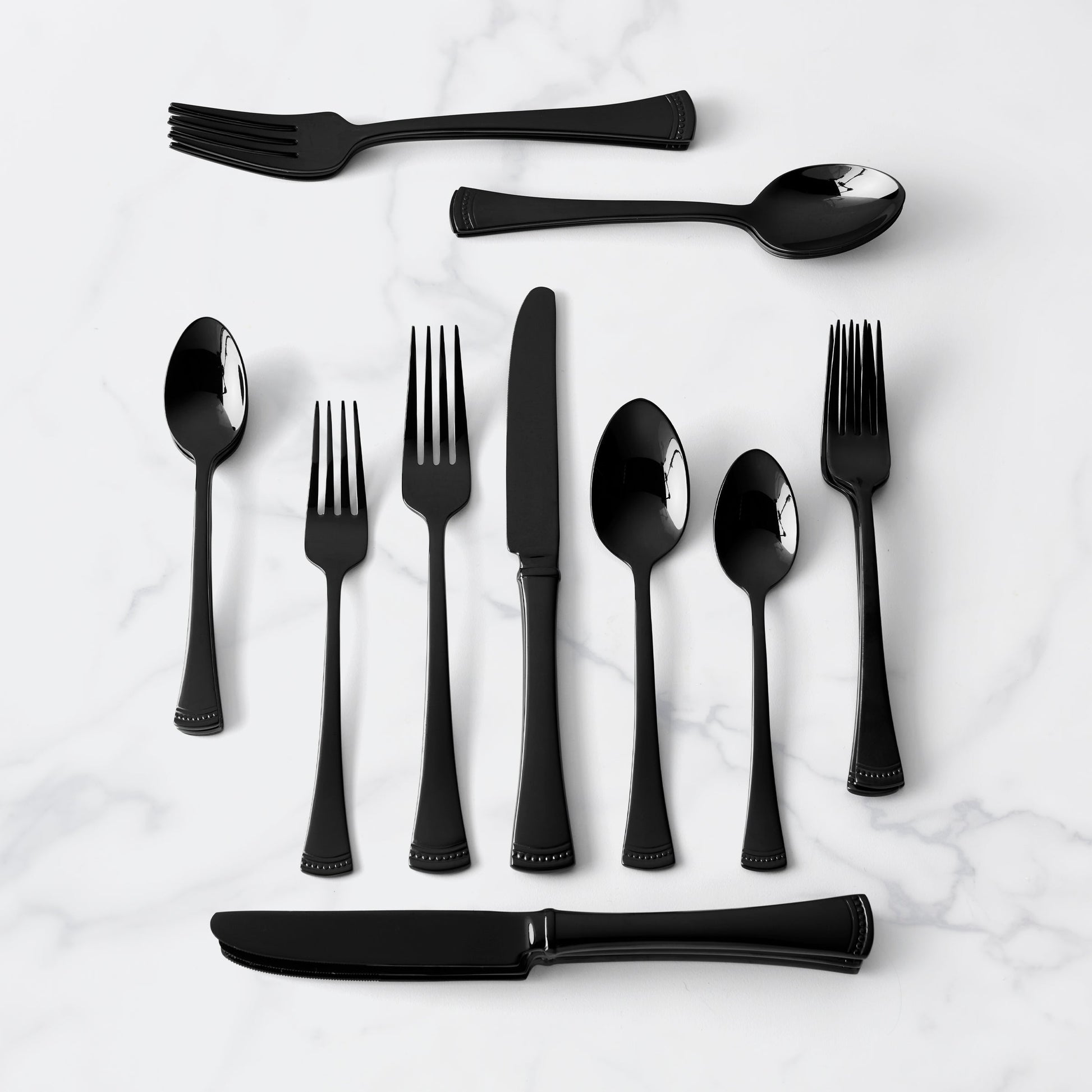 Portola Black Mirror 20-Piece Flatware Set
