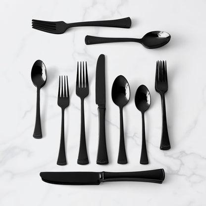 Portola Black Mirror 20-Piece Flatware Set