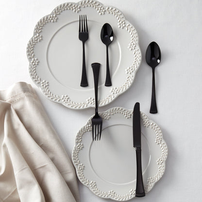 Portola Black Mirror 20-Piece Flatware Set