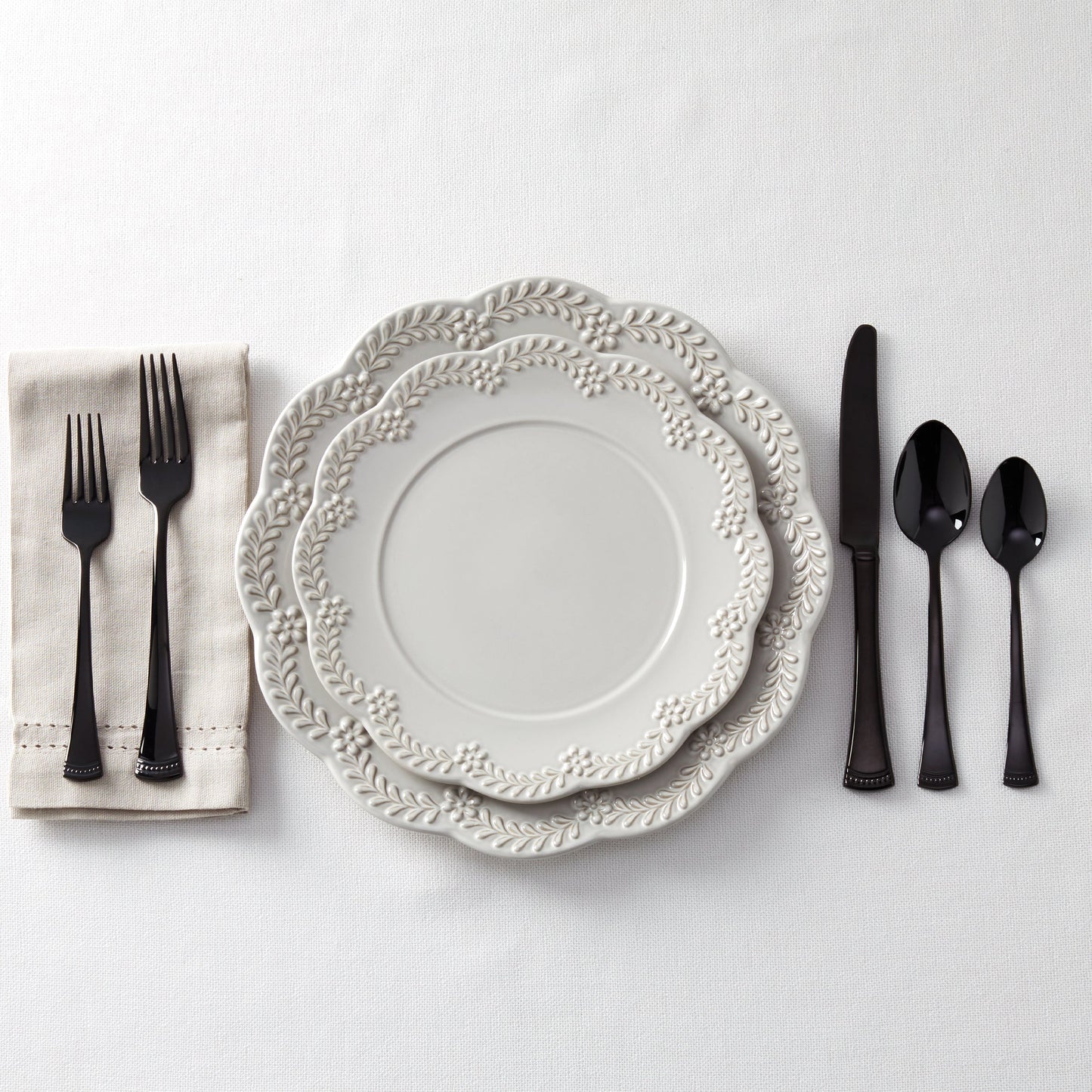Portola Black Mirror 20-Piece Flatware Set