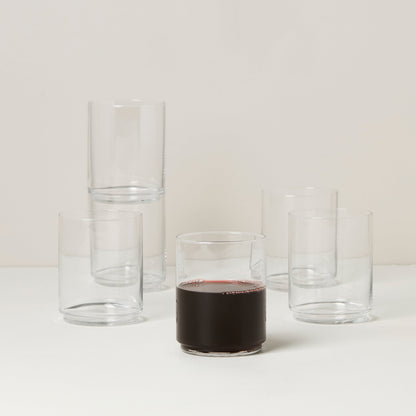 Tuscany Classics Stackable Clear Tall Glasses, Set of 6
