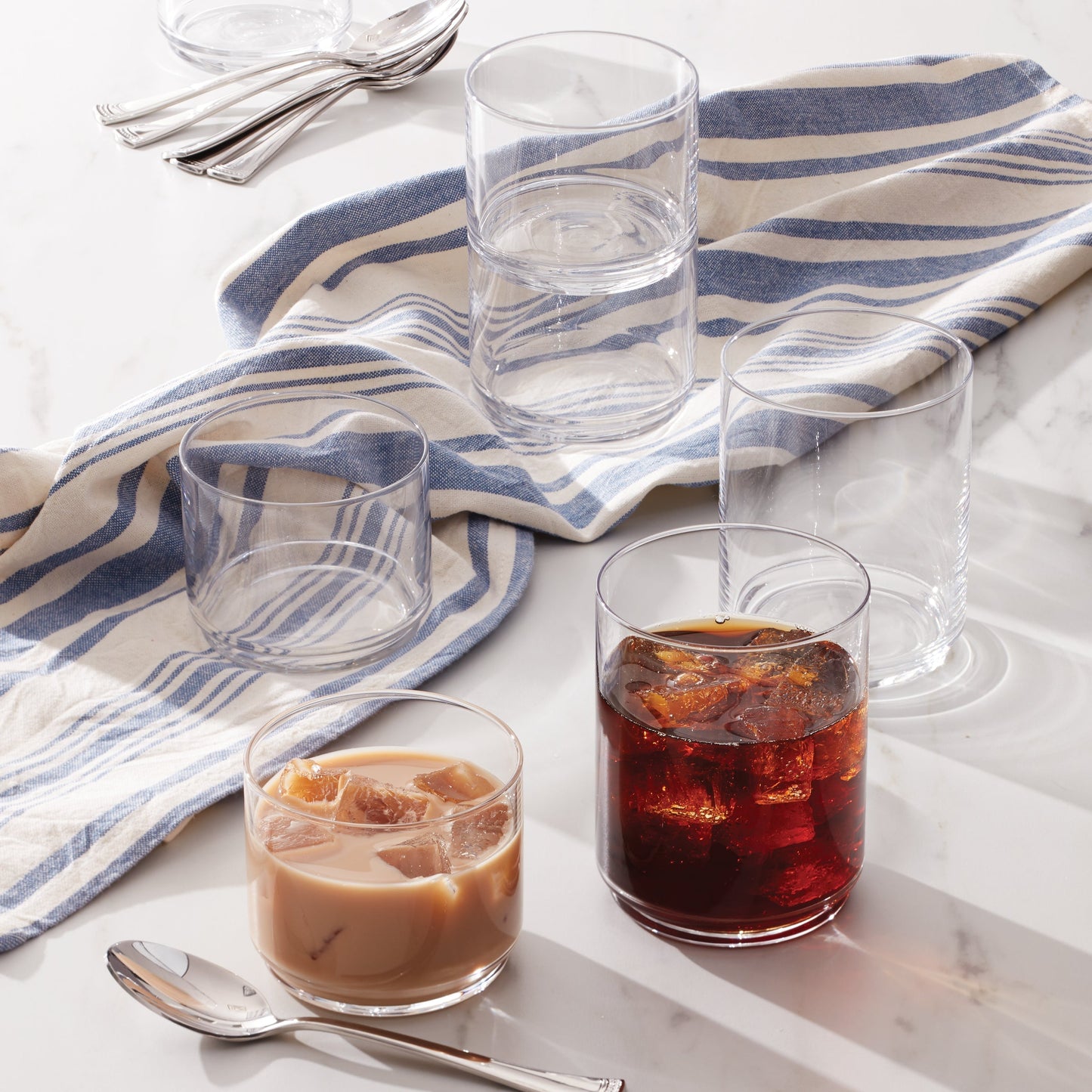 Tuscany Classics Stackable Clear Tall Glasses, Set of 6