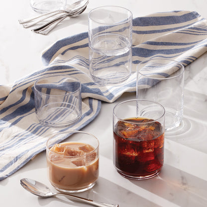 Tuscany Classics Stackable Clear Tall Glasses, Set of 6