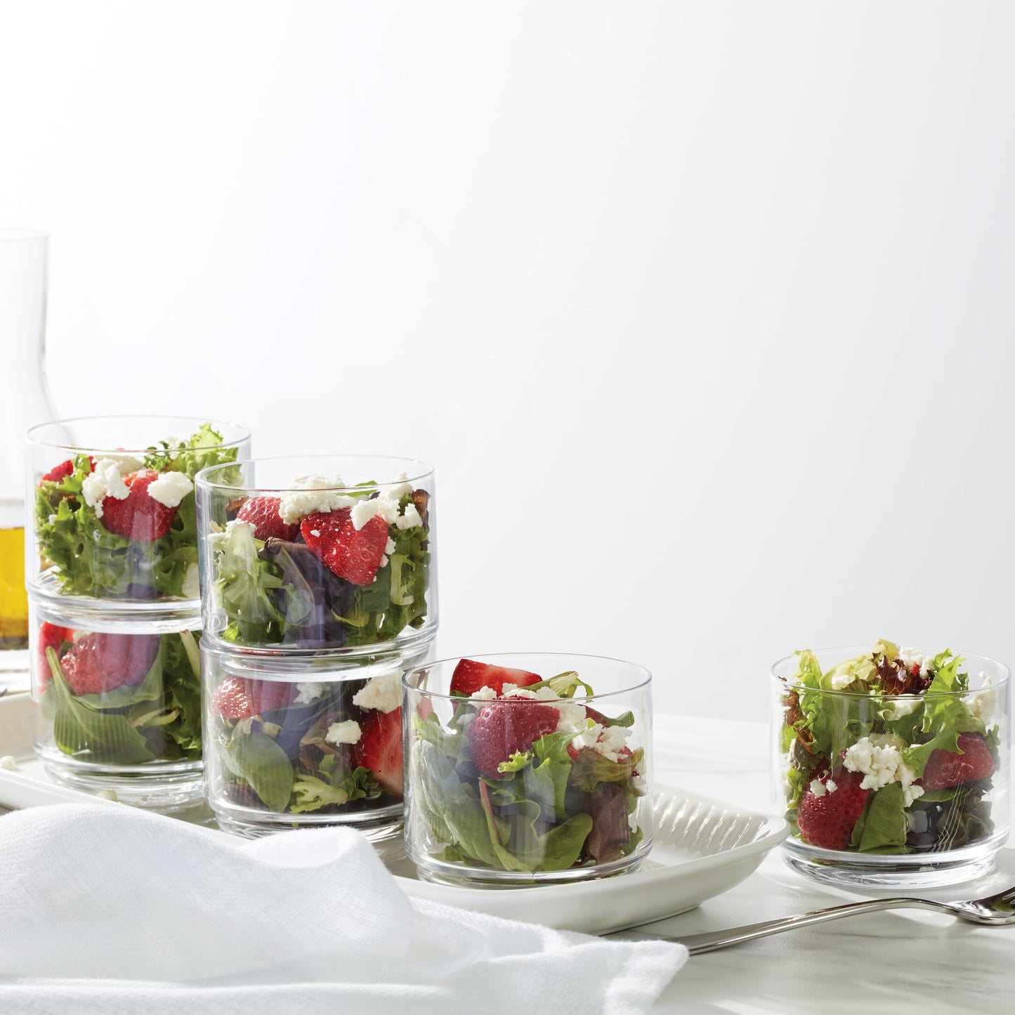 Tuscany Classics Stackable Clear Short Glasses, Set of 6