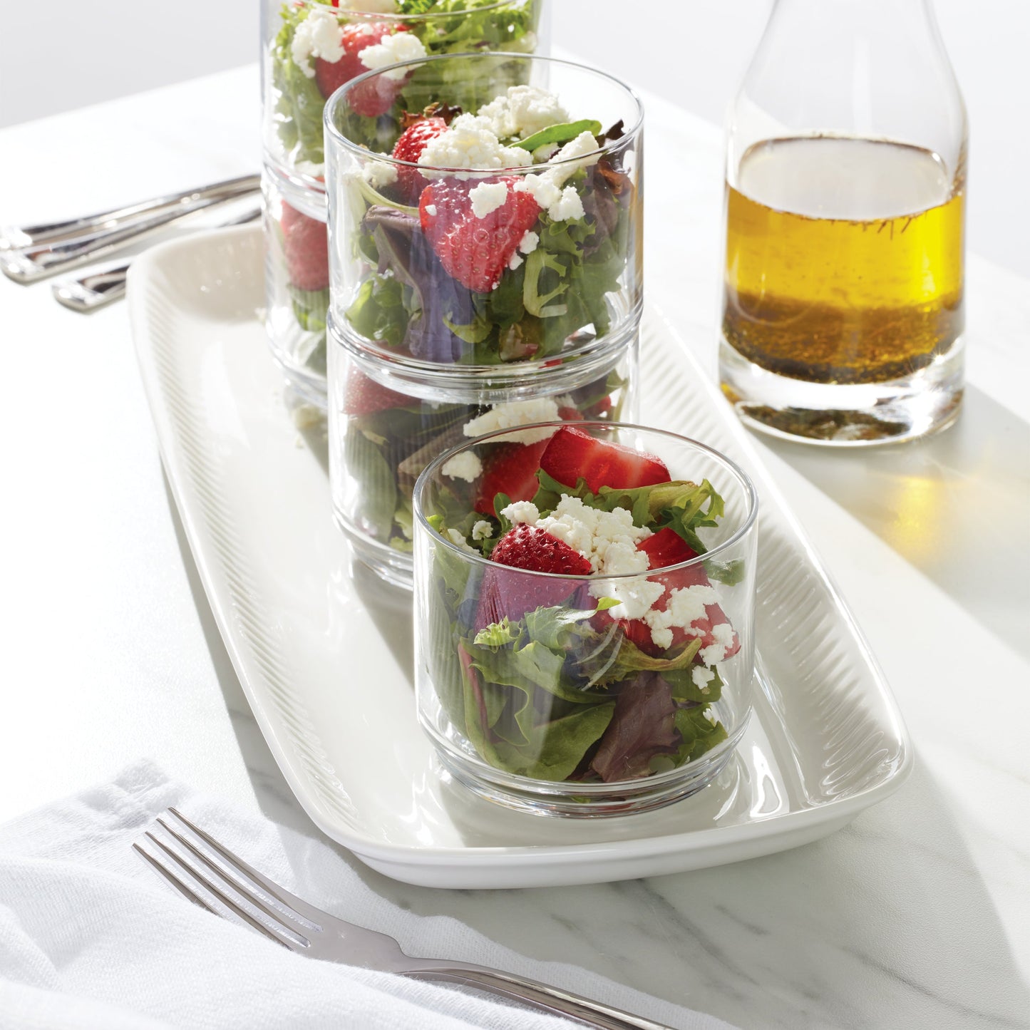 Tuscany Classics Stackable Clear Short Glasses, Set of 6