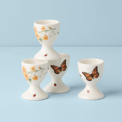 Butterfly Meadow Footed Egg Cups, Set Of 4
