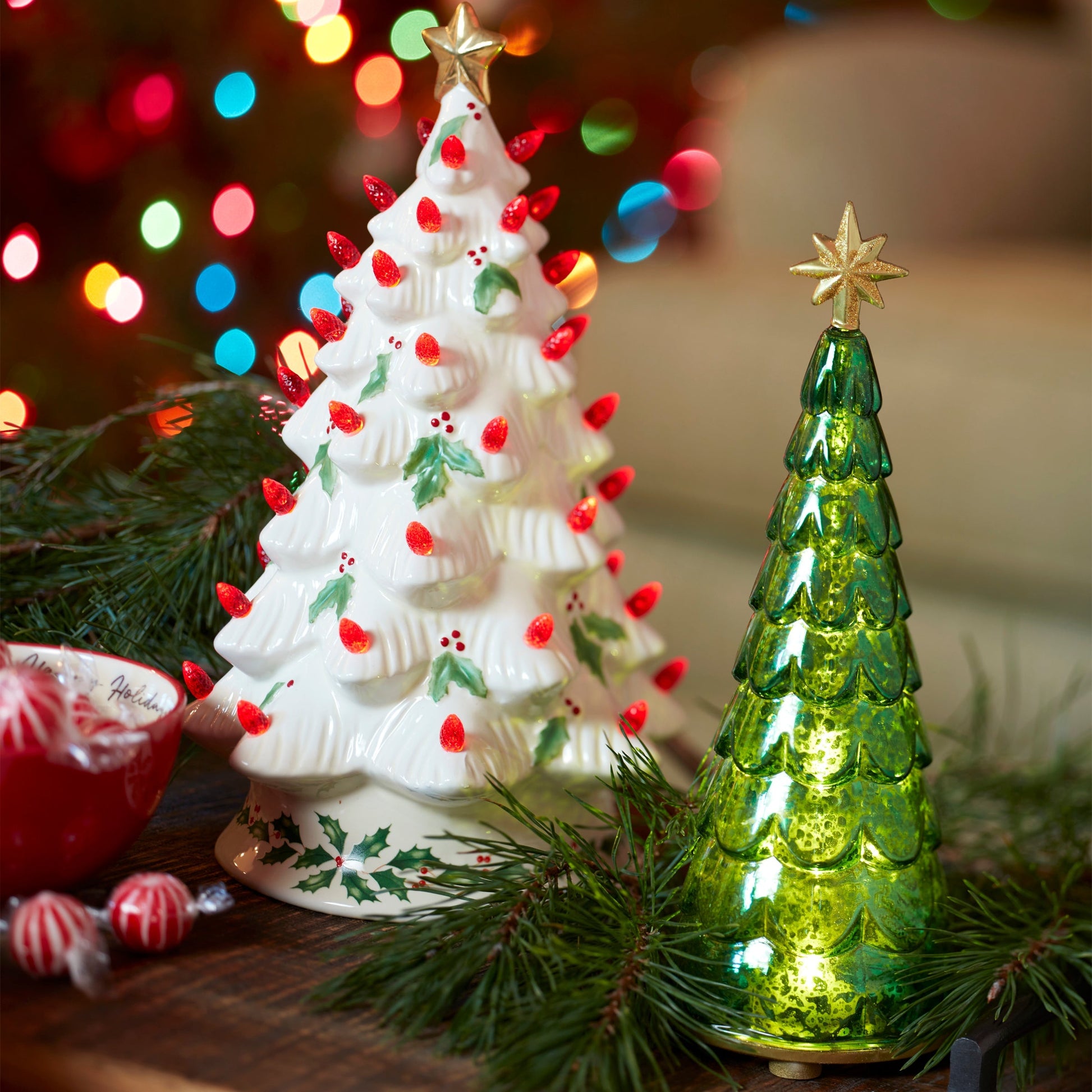 Radiant Light Mercury Tree Lit Figurine