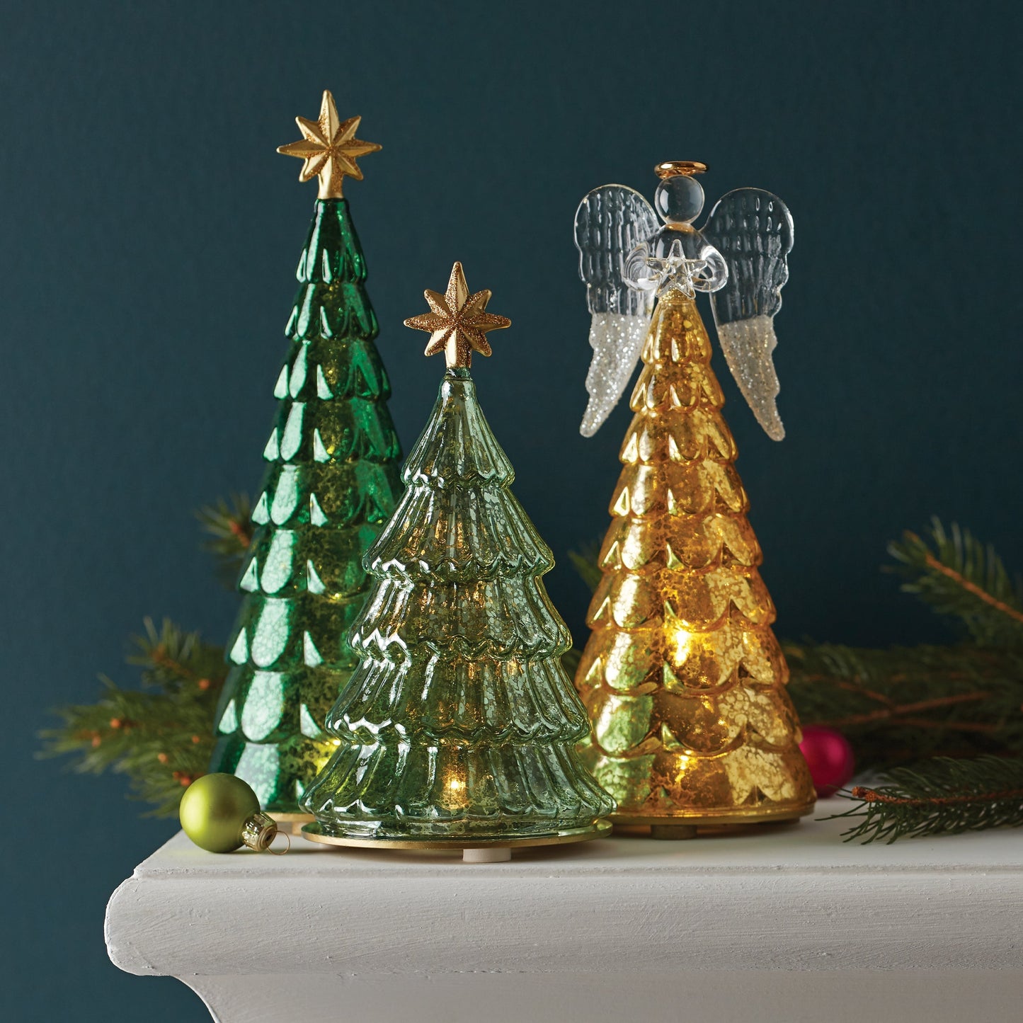 Radiant Light Mercury Tree Lit Figurine