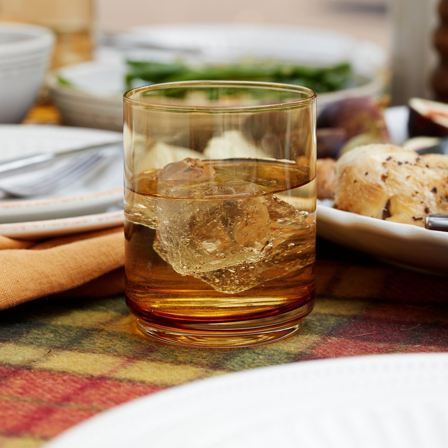 Tuscany Classics Stackable Amber Tall Glasses, Set of 4