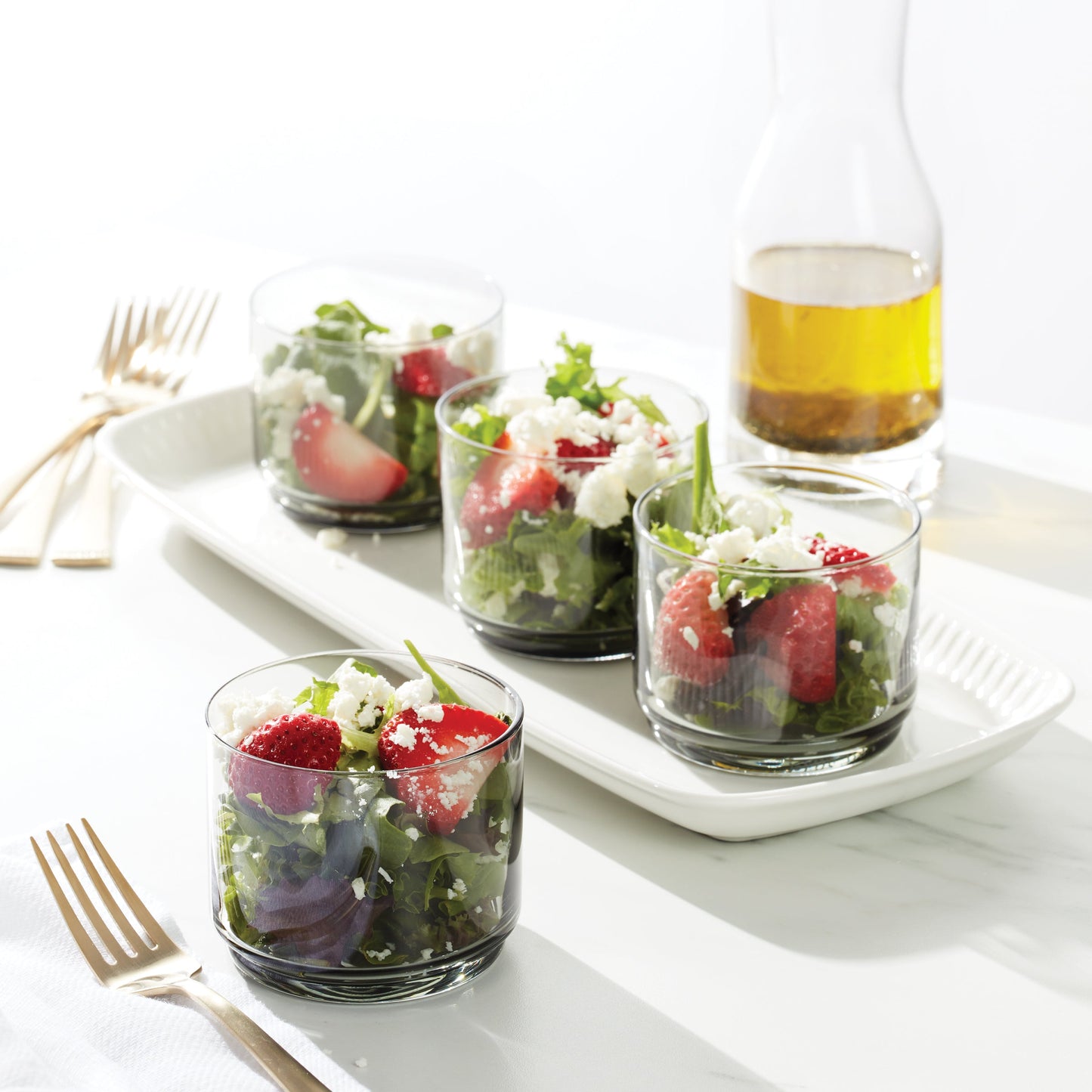 Tuscany Classics Stackable Smoke Short Glasses,  Set of 4