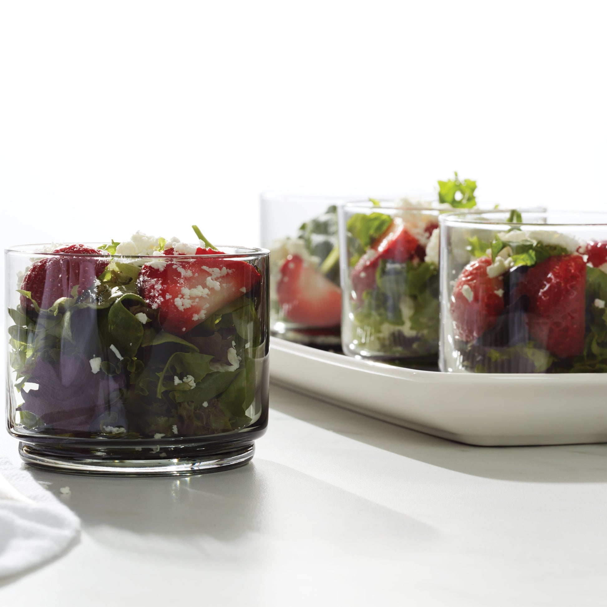 Tuscany Classics Stackable Smoke Short Glasses,  Set of 4