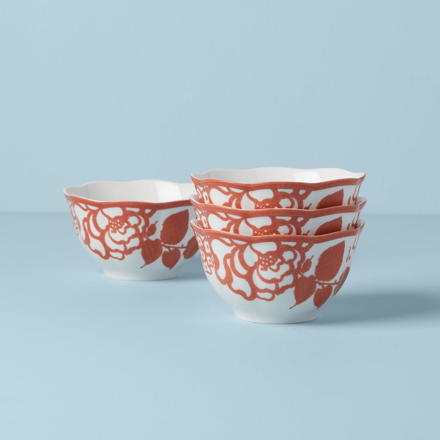 Butterfly Meadow Cottage Saffron Rice Bowls, Set of 4