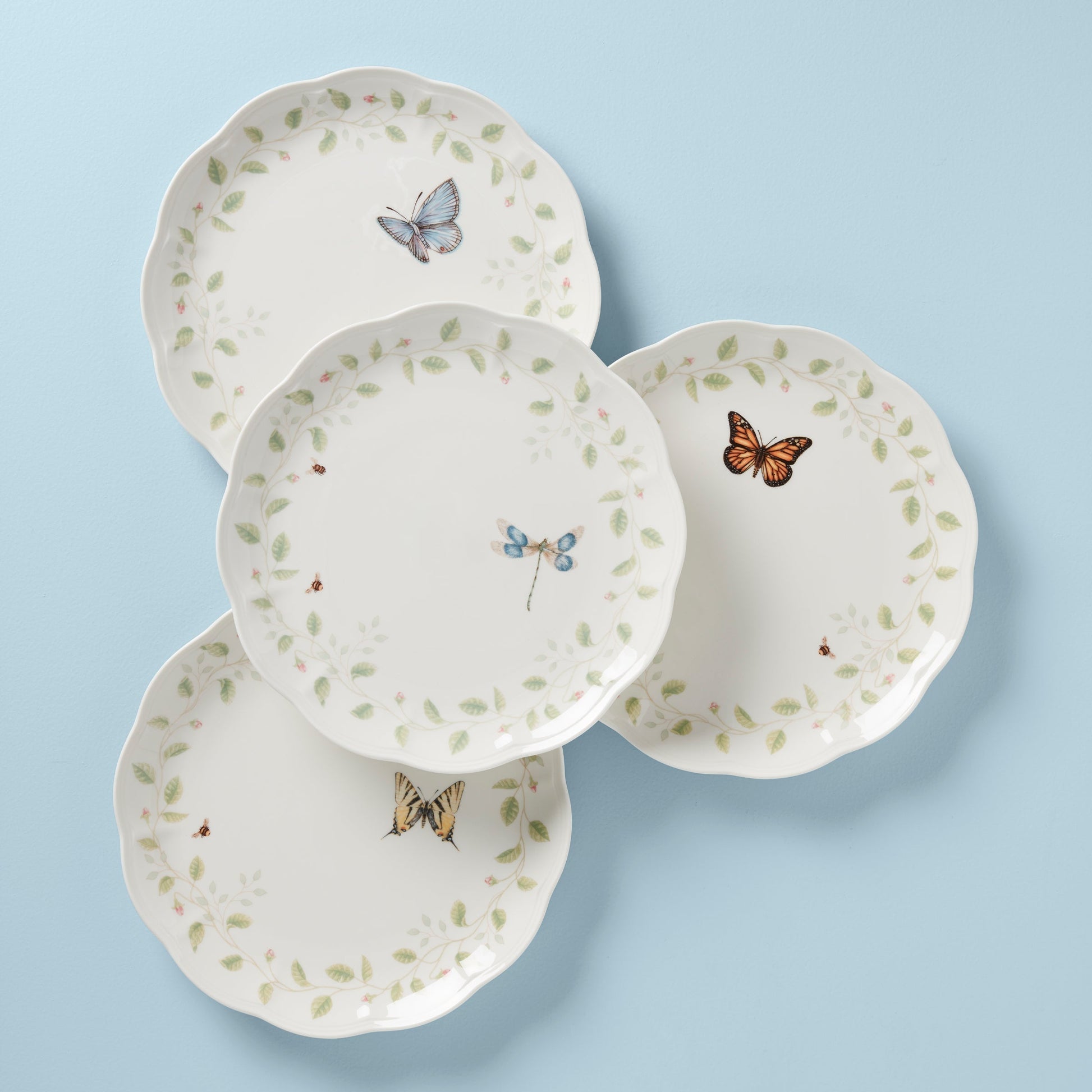 Butterfly Meadow Vines Dinner Plates, Set of 4