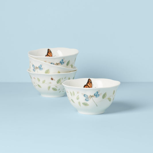Butterfly Meadow Vines Rice Bowls, Set of 4