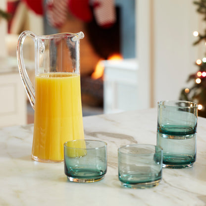 Tuscany Classics Stackable Green Short Glasses, Set of 4