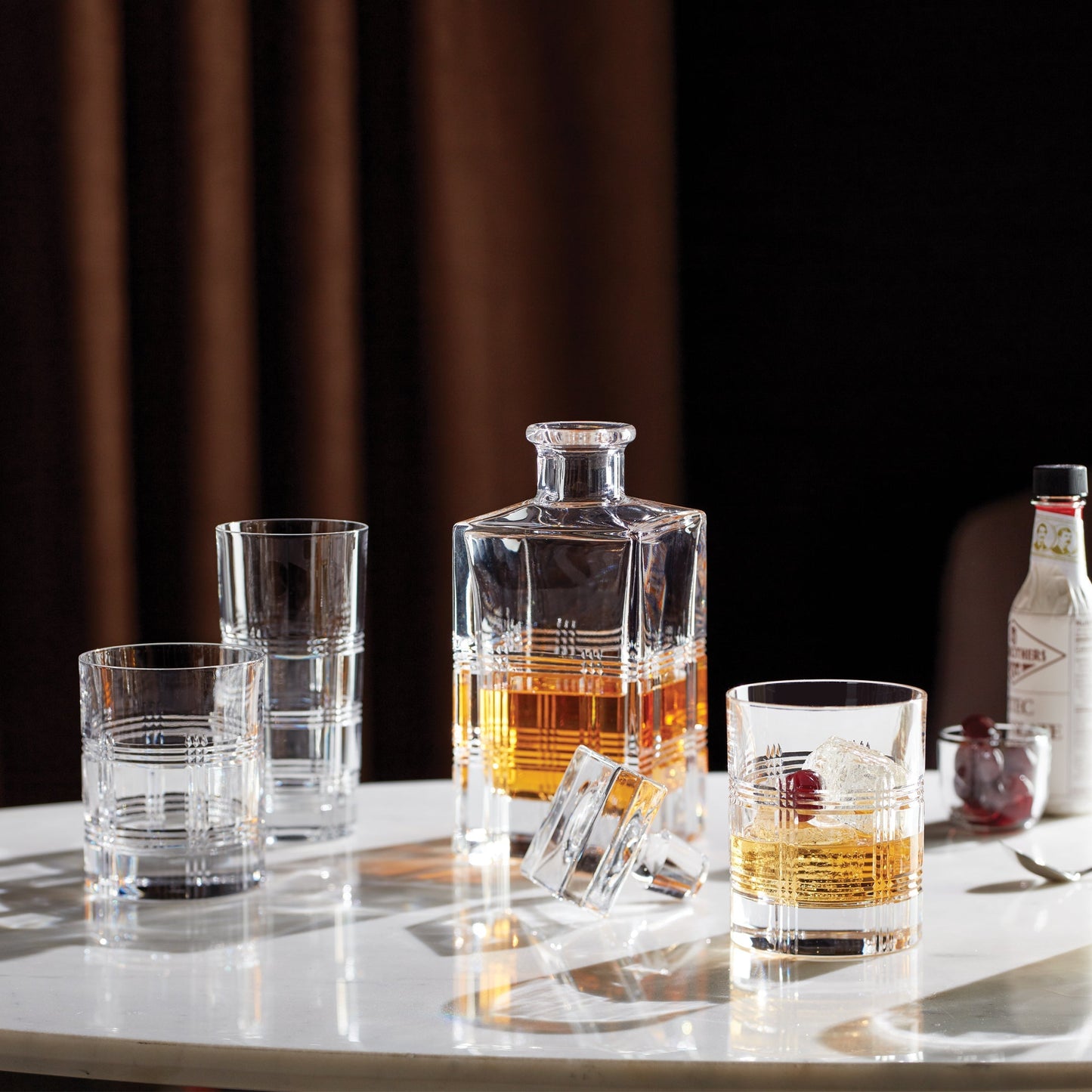 Hudson Crystal Double Old-Fashioned Glasses, Set of 4