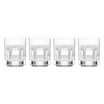 Hudson Crystal Double Old-Fashioned Glasses, Set of 4