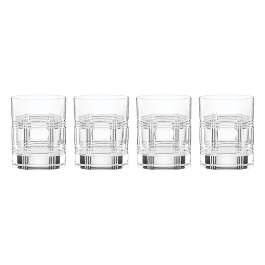 Hudson Crystal Double Old-Fashioned Glasses, Set of 4